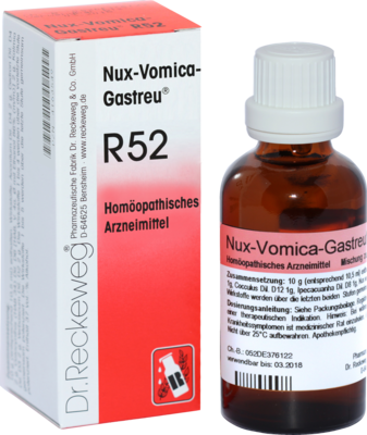 NUX VOMICA-GASTREU R52 Mischung 22 ml von Dr.RECKEWEG & Co. GmbH