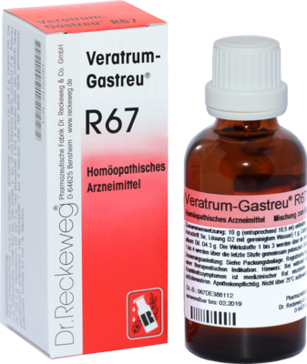 VERATRUM-GASTREU R67 Mischung 22 ml von Dr.RECKEWEG & Co. GmbH