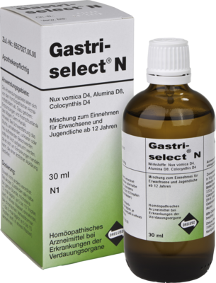 GASTRISELECT N Tropfen 30 ml von Dreluso-Pharmazeutika Dr.Elten & Sohn GmbH