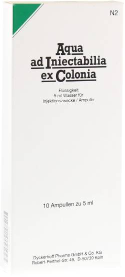 AQUA AD iniectabilia ex Colonia Ampullen 10 X 5 ml Ampullen von Dyckerhoff Pharma GmbH