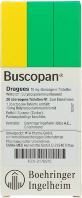 BUSCOPAN Dragees 20 St von EMRA-MED Arzneimittel GmbH