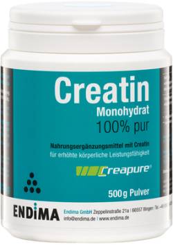 CREATIN MONOHYDRAT 100% Pur Pulver 500 g von ENDIMA Vertriebsgesellschaft mbH