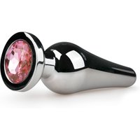 Easytoys - Analplug Silber Kegelförmig mit Zierstein in Pink von EasyToys