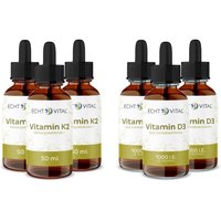 Echt Vital Vitamin K2 + D3 Liquid Premiumpaket von Echt Vital