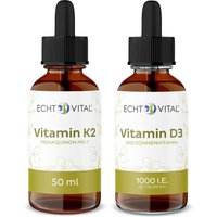 Echt Vital Vitamin K2 + D3 Liquid Starterpaket von Echt Vital