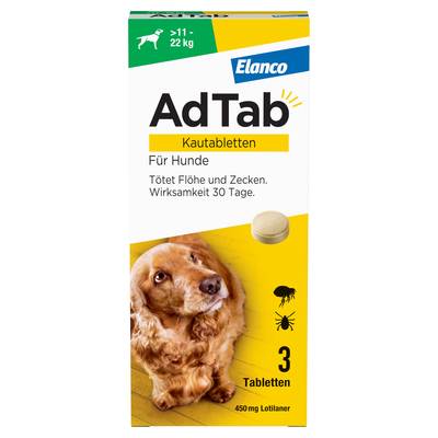 ADTAB 450 mg Kautabletten f�r Hunde >11-22 kg 3 St von Elanco Deutschland GmbH