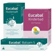 Set Eucabal® Balsam S + Eucabal®-Hustensaft + Eucabal® Kinderbad mit Thymian von Eucabal