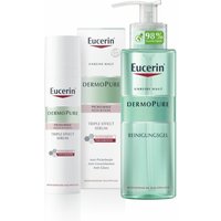 Eucerin® DermoPure Schützendes Fluid LSF 30 + DermoPure Reinigungsgel + DermoPure Triple Effect Serum von Eucerin
