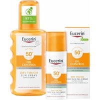 Eucerin® Oil Control Face Sun Gel-Creme LSF 50+ + Sun Spray Transparent LSF 50+ von Eucerin