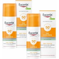 Eucerin® Oil Control Face Sun Gel-Creme LSF 50+ – sehr hoher Sonnenschutz mit 8 Stunden Anti-Glanz Effekt, auch für zu Akne neigende Haut - Jetzt 20% sparen mit Code 'sommer20' von Eucerin