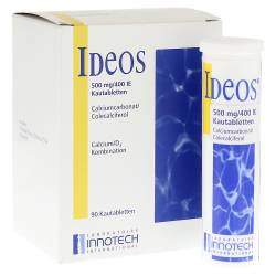 "Ideos 500mg/400 I.E. Kautabletten 90 Stück" von "EurimPharm Arzneimittel GmbH"