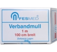 VERBANDMULL 1x1 m zickzack BW 20/100 unsteril 1 St von FESMED Verbandmittel GmbH