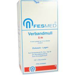 VERBANDMULL 5x1m unsteril BW ZZ 1 St ohne von FESMED Verbandmittel GmbH