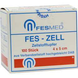 Zellstofftupfer FES-Zell 4x5cm HGBL 100 St Tupfer von FESMED Verbandmittel GmbH