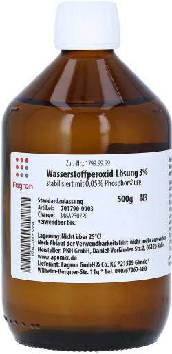 WASSERSTOFFPEROXID Lösung 3% 500 g Lösung von Fagron GmbH & Co. KG