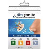 Filter your life® Nasenfilter für Allergiker Gr. L von Filter your life