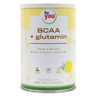 "FOR YOU BCAA+glutamin Energy & Recovery Zitrone 480 Gramm" von "For You eHealth GmbH"