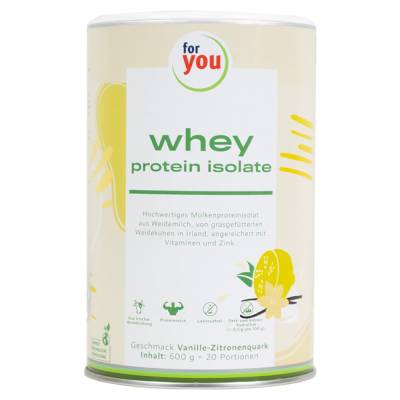 "FOR YOU whey protein isolate Vanille-Zitronenquark 600 Gramm" von "For You eHealth GmbH"