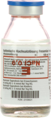 KOCHSALZL�SUNG 0,9% Glasfl.Fresenius 100 ml von Fresenius Kabi Deutschland GmbH