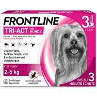 Frontline Tri-Act® gegen Zecken, Flöhe und fliegende Insekten beim Hund (2-5kg) von Frontline