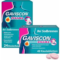 Gaviscon Dual Suspension + Kautabletten von GAVISCON