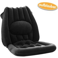 Vital Comfort Sitzkissen mit Lendenwirbelstütze aufblasbar in Athrazit - Belastbar bis 90 kg von GHZMATRA