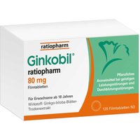 Ginkobil ratiopharm 80mg mit Ginkgo biloba von GINKOBIL ratiopharm