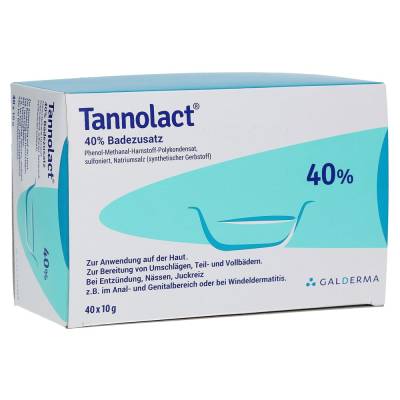 "Tannolact 40% Badezusatz Beutel Bad 40x10 Gramm" von "Galderma Laboratorium GmbH"