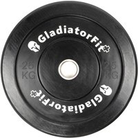 Olympische Scheibe schwarz Gummi 'Bumper Plate' O 51mm von GladiatorFit