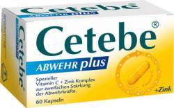 CETEBE ABWEHR plus Vitamin C+Zink Kapseln 60 St von GlaxoSmithKline Consumer Healthcare GmbH & Co. KG