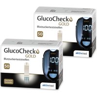 GlucoCheck Gold Teststreifen (100 Stück) zur Blutzuckerkontrolle bei Diabetes von GlucoCheck