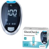 GlucoCheck XL Set [mg/dl] mit 60 Teststreifen zur Kontrolle des Blutzuckers von GlucoCheck