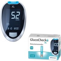 GlucoCheck XL Set [mmol/L] mit 60 Teststreifen zur Kontrolle des Blutzuckers von GlucoCheck