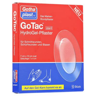 "GOTAC HydroGel-Pflaster 7x10 cm steril 10 Stück" von "Gothaplast Verbandpflasterfabrik GmbH"