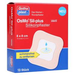 OSMO SIL-plus Silikonpflaster 8x8 cm steril 10 St Pflaster von Gothaplast Verbandpflasterfabrik GmbH