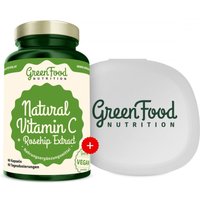 GreenFood Nutrition Natural Vitamin C + Hagebutten Extrakt + Kapselbehälter von GreenFood Nutrition