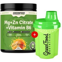 GreenFood Nutrition Performance Mg+ZN Citrate + Vitamin B6 + 300ml Shaker von GreenFood Nutrition