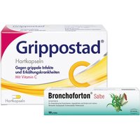Grippostad C® bei Erkältung und grippalen Infekten + Bronchoforton® Salbe von Grippostad