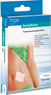 DUSCHPFLASTER 10x12 cm Transparentverband steril 5 St von H�GA-PHARM G.H�cherl