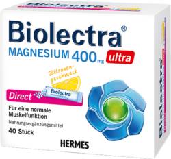 BIOLECTRA Magnesium 400 mg ultra Direct Zitrone 40 St von HERMES Arzneimittel GmbH