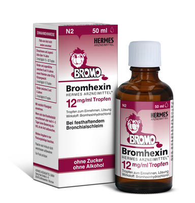 BROMHEXIN Hermes Arzneimittel 12 mg/ml Tropfen 50 ml von HERMES Arzneimittel GmbH