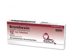 BROMHEXIN Hermes Arzneimittel 12 mg Tabletten 20 St von HERMES Arzneimittel GmbH