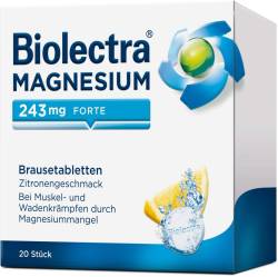 Biolectra Magnesium 243 mg forte Zitronengeschmack 20 Brausetabletten von HERMES Arzneimittel GmbH