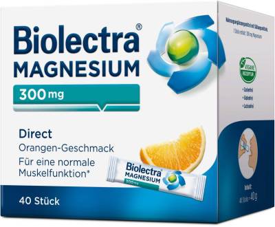 Biolectra Magnesium 300 mg Direct Orangengeschmack 40 Pellet von HERMES Arzneimittel GmbH