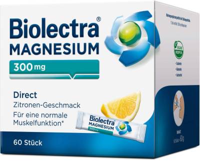 Biolectra Magnesium 300 mg Direct Zitronengeschmack 60 Beutel von HERMES Arzneimittel GmbH