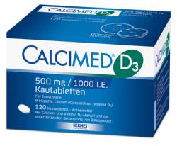 CALCIMED D3 500 mg/1000 I.E. Kautabletten 120 St von HERMES Arzneimittel GmbH
