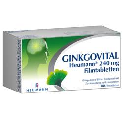 GINKGOVITAL Heumann 240 mg Filmtabletten 80 St von HEUMANN PHARMA GmbH & Co. Generica KG