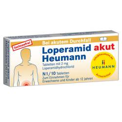 LOPERAMID akut Heumann Tabletten 10 St von HEUMANN PHARMA GmbH & Co. Generica KG