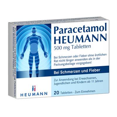 PARACETAMOL HEUMANN 500mg Tab.b.Schmerzen u.Fieber 20 St von HEUMANN PHARMA GmbH & Co. Generica KG