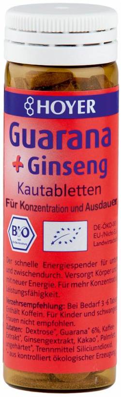 HOYER Guarana & Ginseng Kautabletten von HOYER GmbH